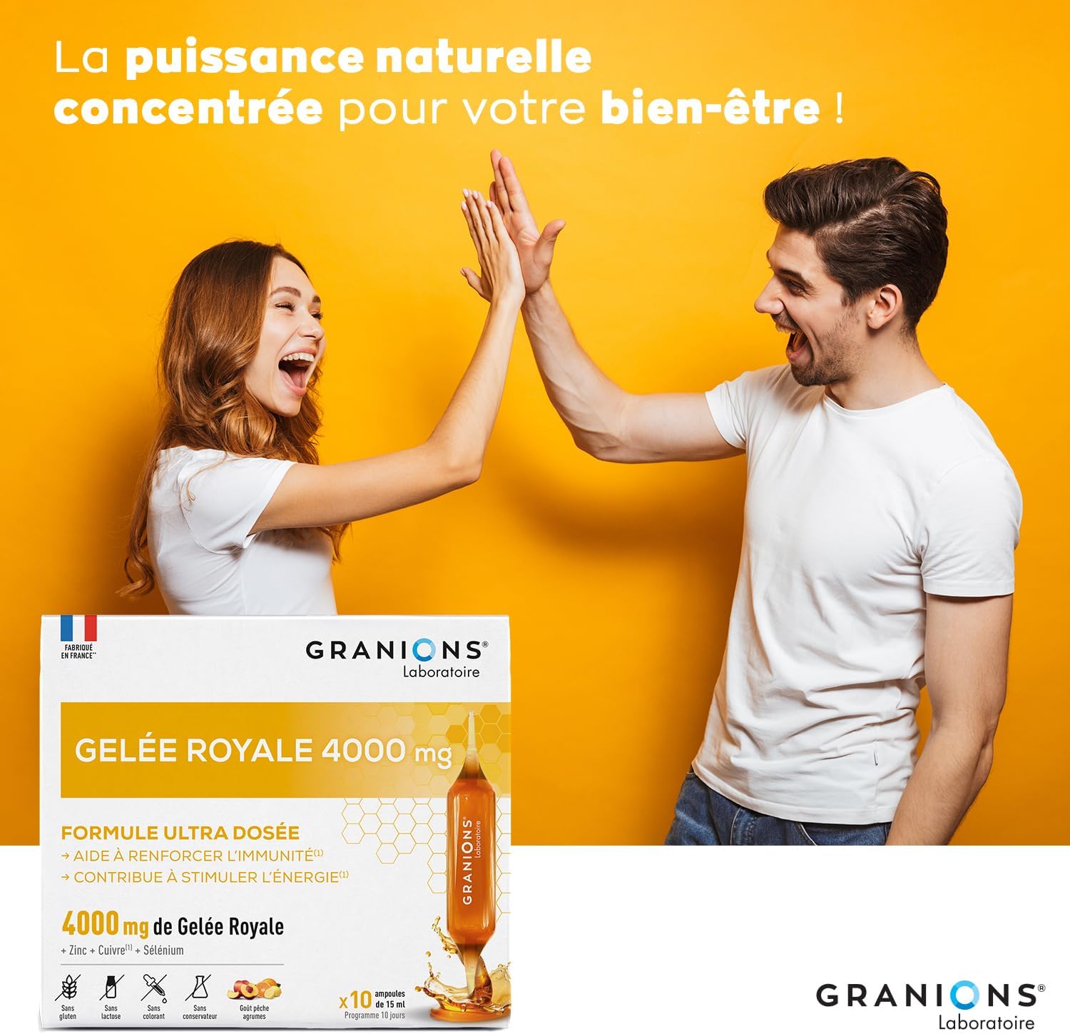 Thumbnail 6 de GRANIONS Gelee Royale 4000 mg – 10 ampoules 🩺