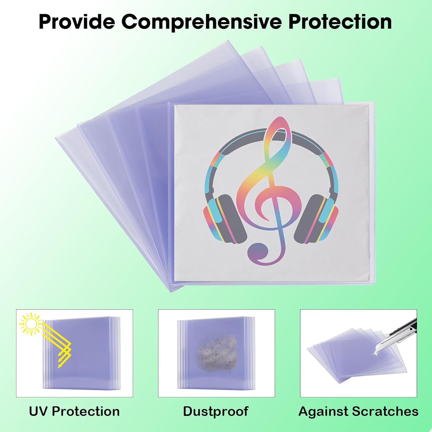 Thumbnail 3 de 5-Pack 12-Inch Vinyl Record Toploader - 7mm Rigid PVC Outer Sleeves