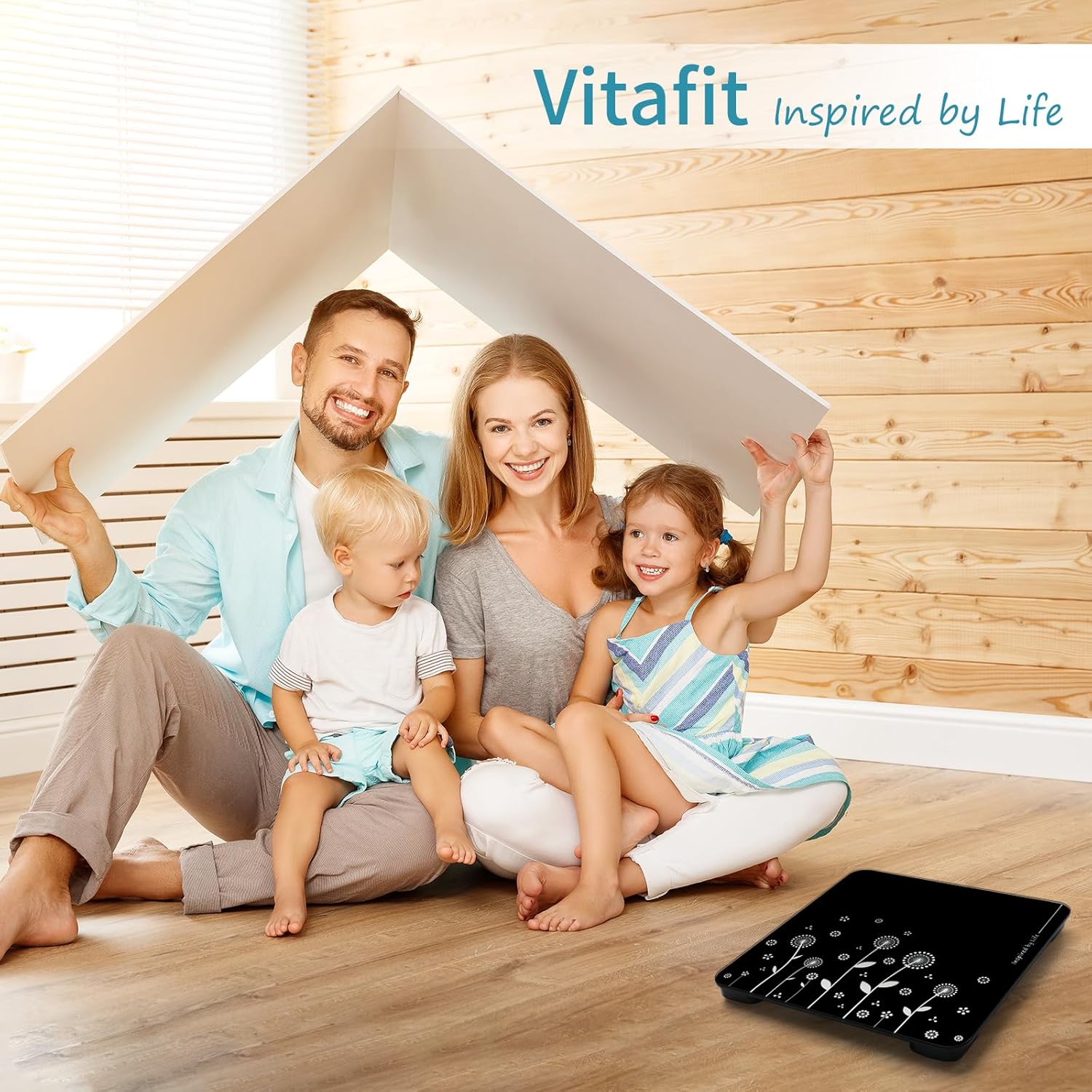 Thumbnail 6 de Vitafit Weighing Scales Body Weight with 0.1lb precision, Step-On LED, 28st/400lb (White)