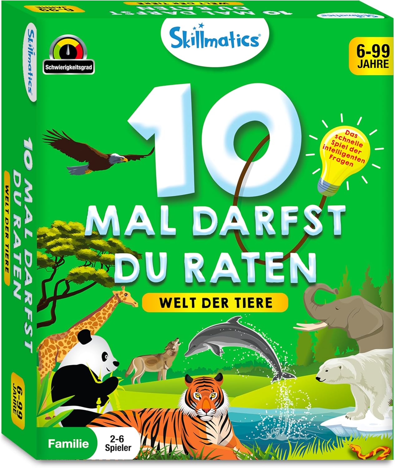 Thumbnail 6 de Skillmatics Kartenspiel – 10 Mal darfst du raten: Tierreich, ideal für Kinder ab 6 Jahren
