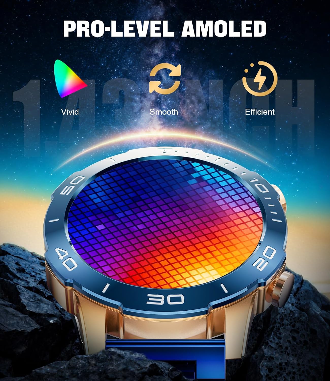 Thumbnail 1 de LIGE Montre Connectée Homme 1.43" AMOLED