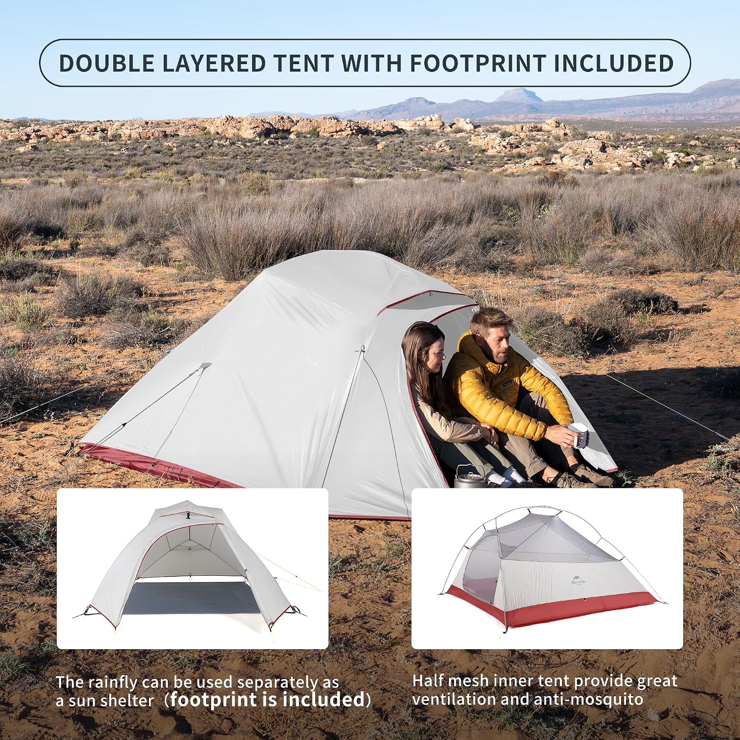 Detalle 2 de Naturehike 3-person backpacking tent