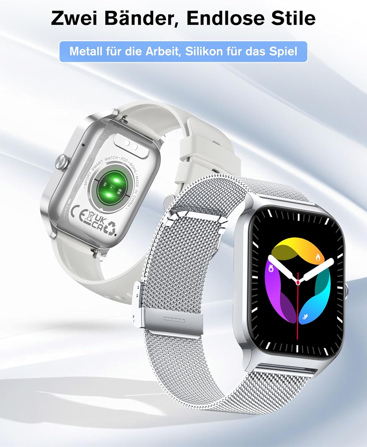 Thumbnail 1 de KALINCO Smartwatch Herren/Damen – Blutdruck, KI-Fitness & Weltuhr, 100+ Sportmodi