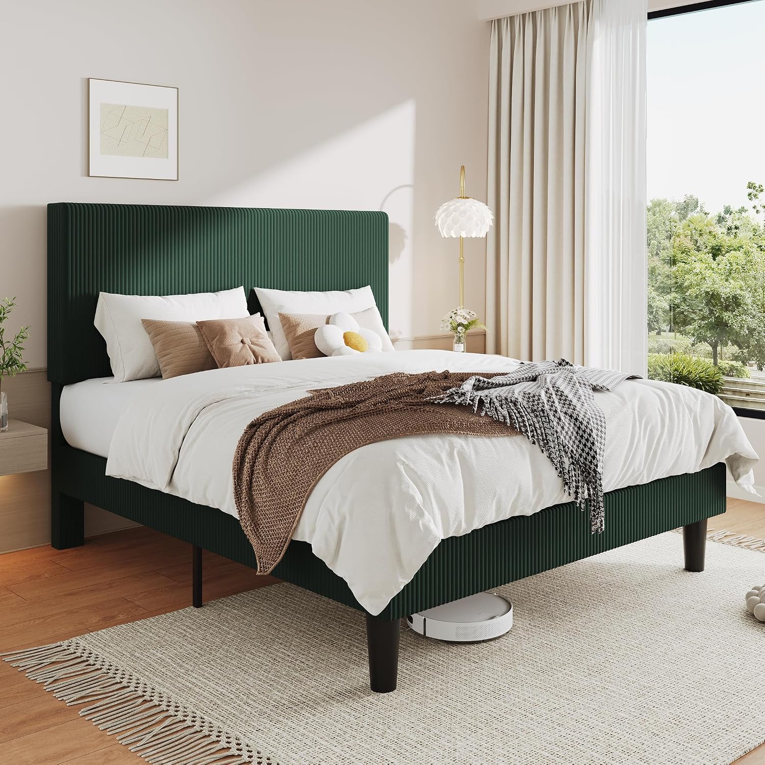 Detalle 2 de Allewie Full Bed Frame, Corduroy
