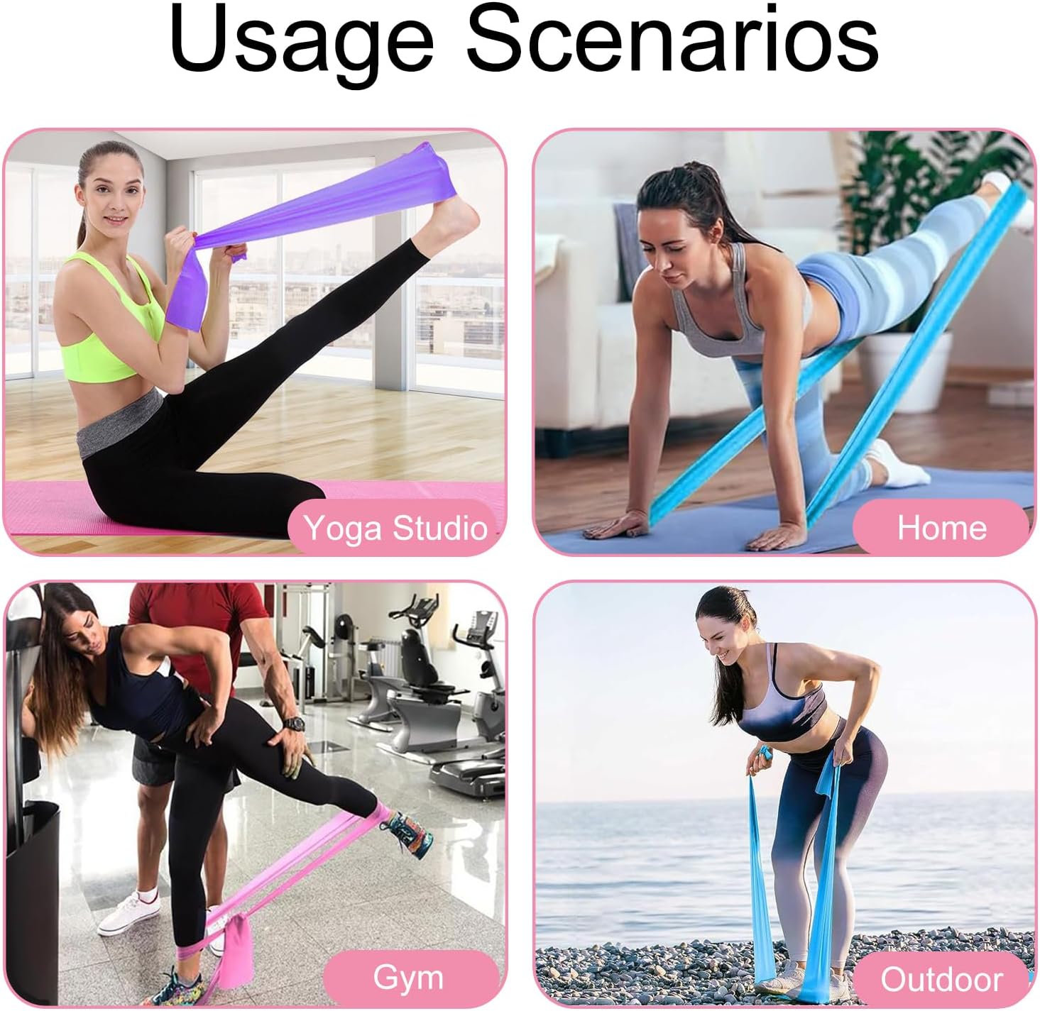 Detalle 2 de Elastici Palestra 2 Pezzi da 20 lbs – set completo per allenamento a casa e in palestra