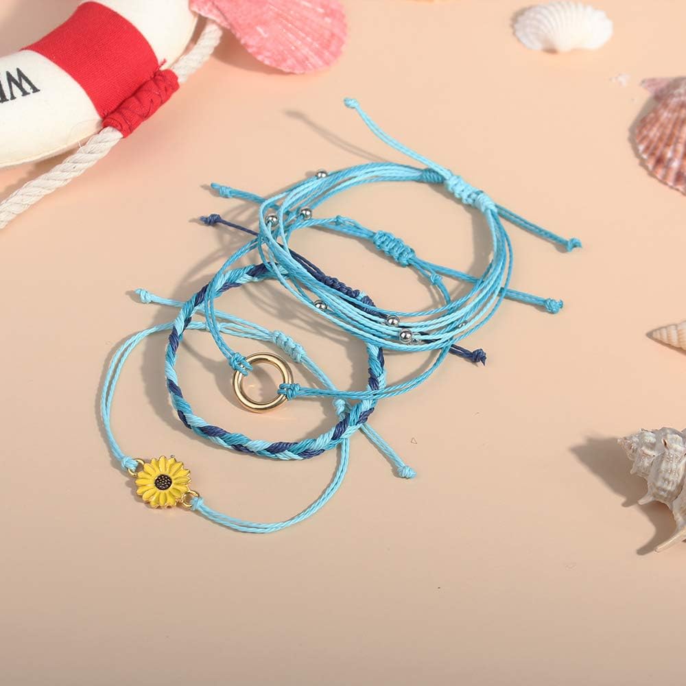 Detalle de Sunflower String Bracelets, Adjustable
