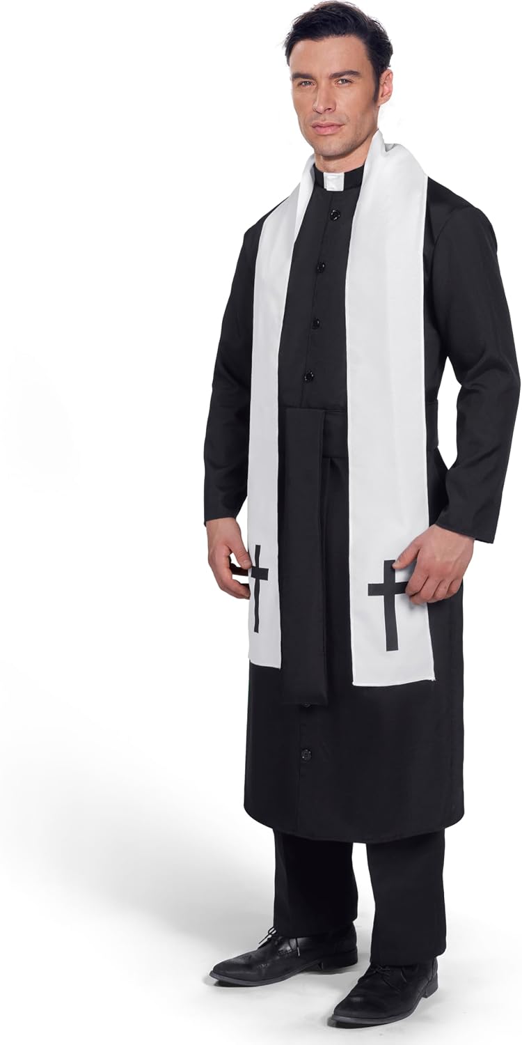Detalle de Spooktacular Creations Priest Costume, Polyester