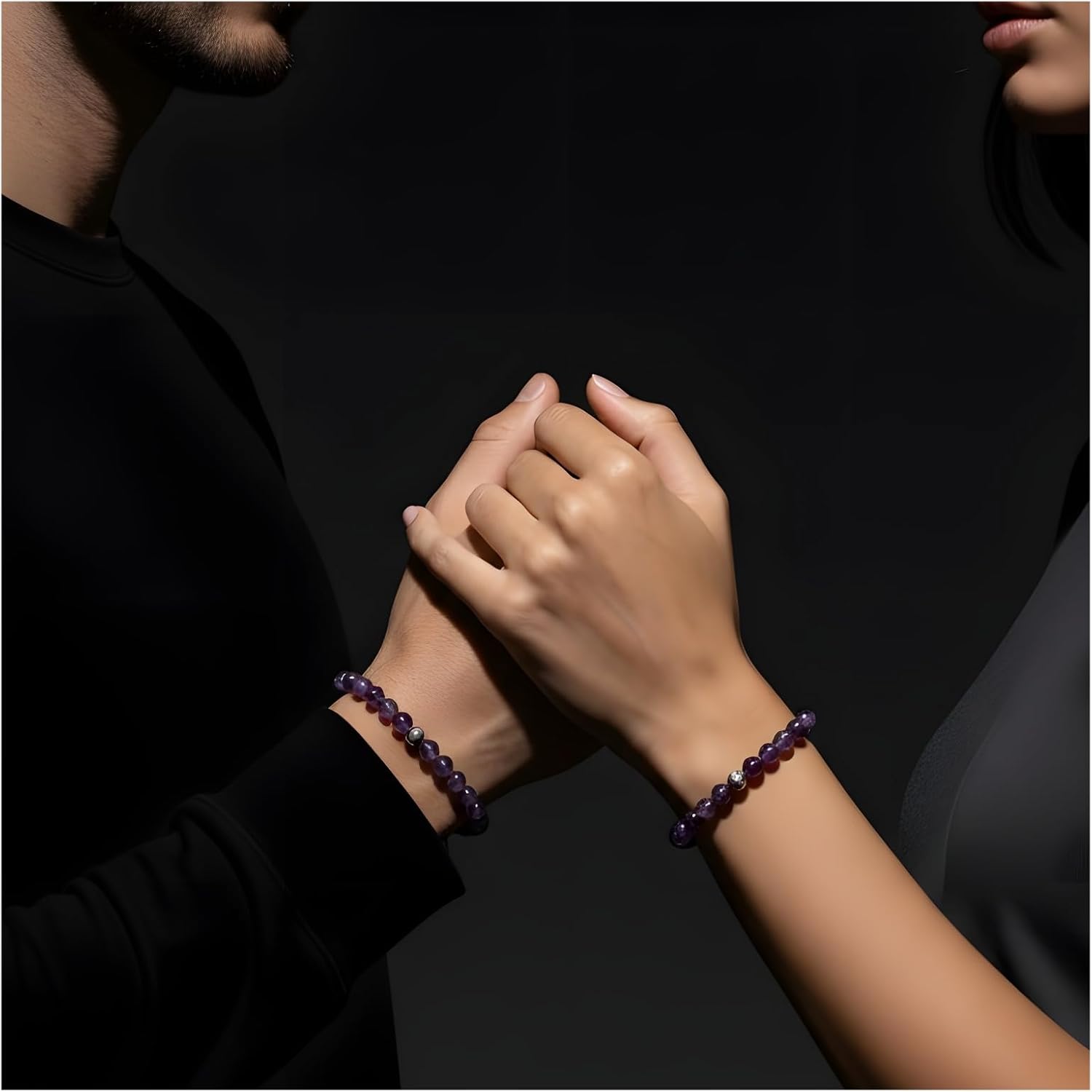 Thumbnail 3 de 10:10 Bracciale Ametista regolabile in acciaio 💎
