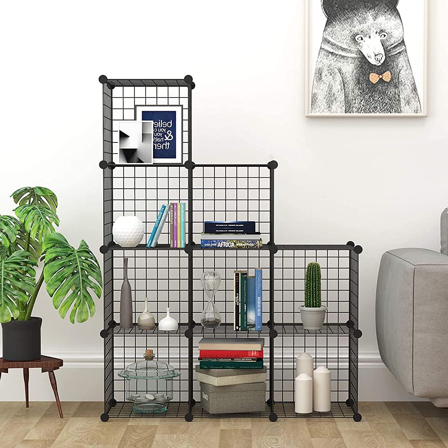 Thumbnail 5 de C&AHOME WSC309B 9-Cube Metal Wire Storage Organizer, Black