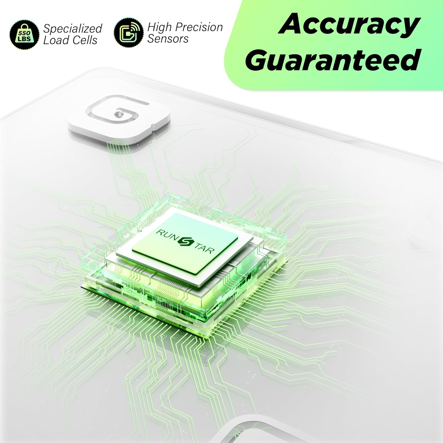 Thumbnail 1 de RunSTAR 550lb Digital Bathroom Scale with Ultra-Wide LED Bezel-Less Display (Up to 250kg)