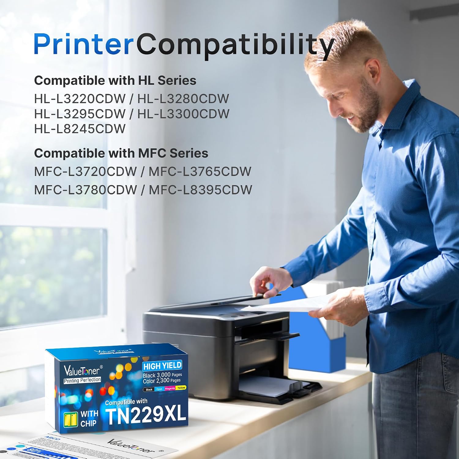 Thumbnail 2 de Brother TN229XL Black Toner Cartridge 4-Pack 🖨