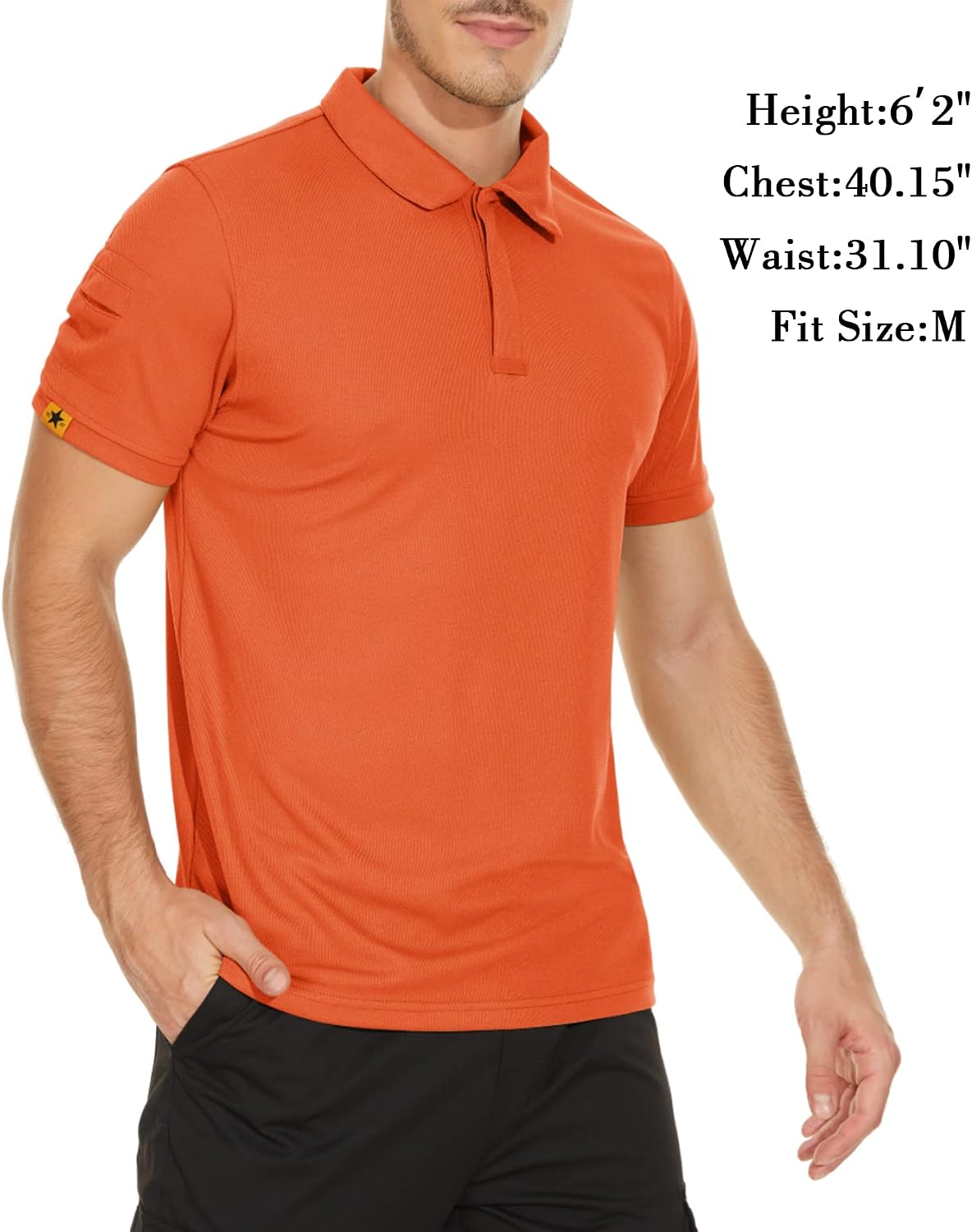 Detalle de V VALANCH Men's Polo Shirt, Moisture-Wicking