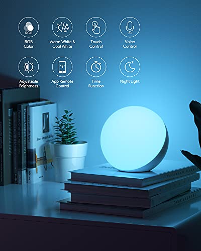 Thumbnail 6 de Hifree Lampada da Comodino: lampada da tavolo smart con Alexa/Google Home, dimmerabile RGB e luce notturna tunable