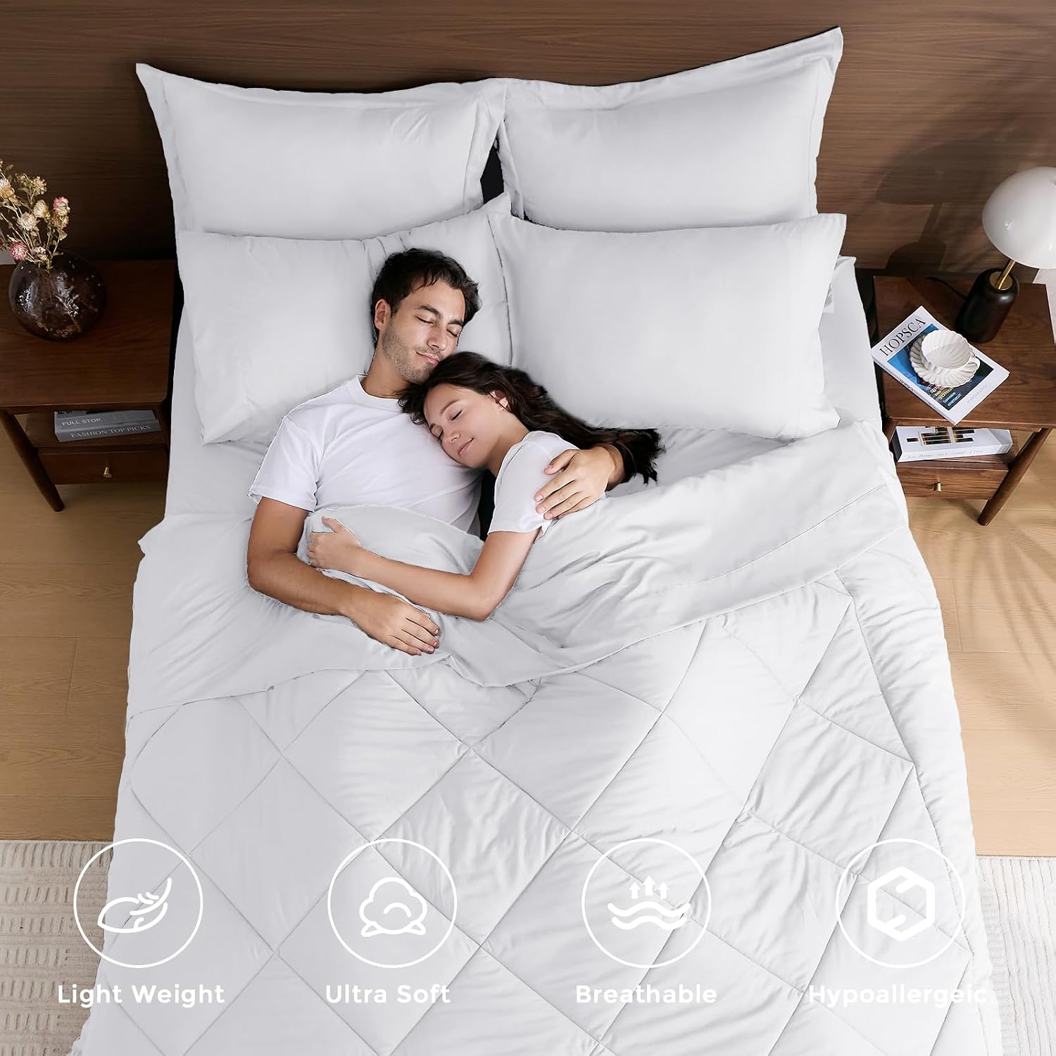 Detalle 2 de HEVUMYI King Comforter Set