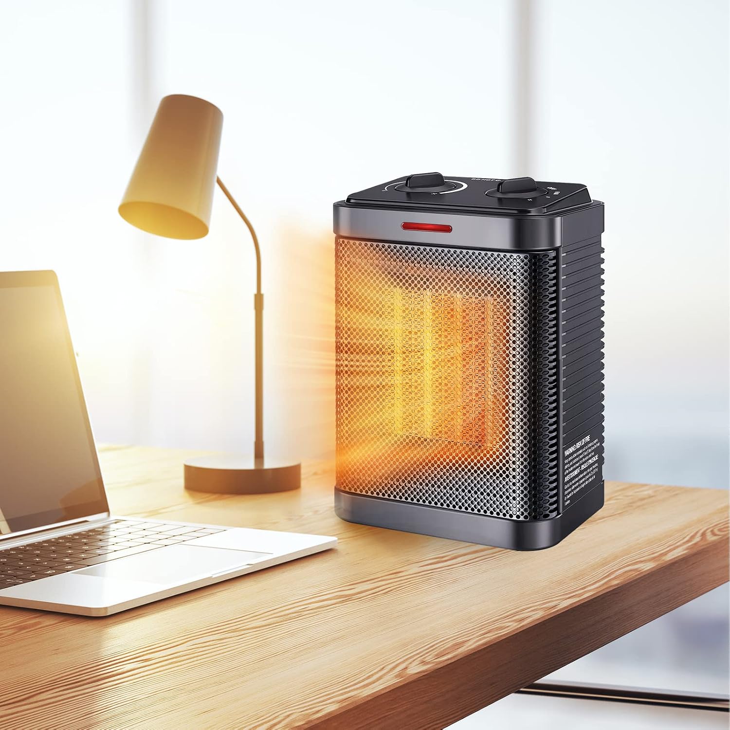 Thumbnail 6 de Oprunsy PTC-SH002 Ceramic Space Heater, 1,500W, 3 Modes, Adjustable Thermostat