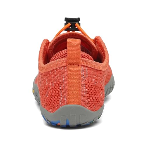 Detalle de SAGUARO Barefoot Zapatillas de trail running minimalistas para niños (naranja)