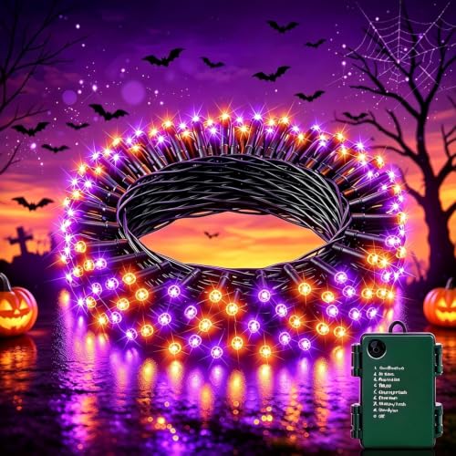 Detalle de Luci Halloween a Batteria 5M 50 LED IP44 Buudala con Portabatterie: versatilità e atmosfera sicura
