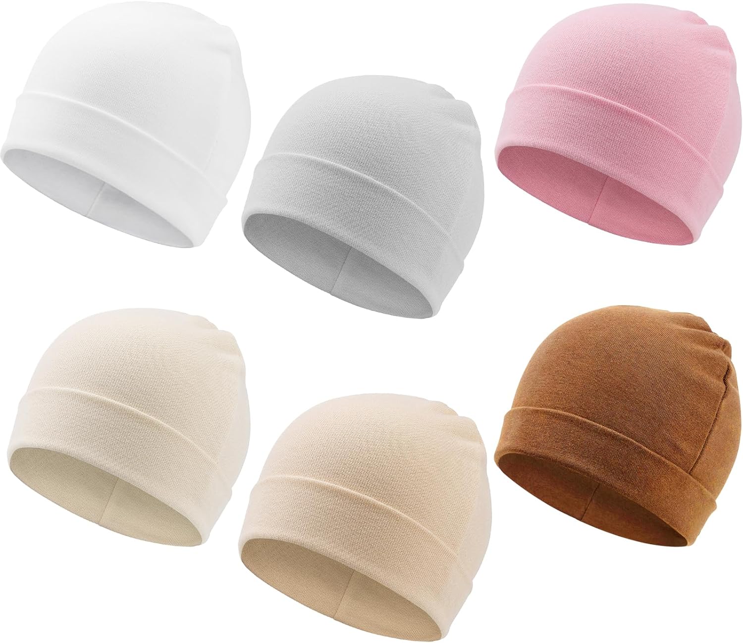 Thumbnail 6 de DRESHOW 6-Piece Baby Newborn Beanie Hats — Soft Knit Caps for 0–6 Months