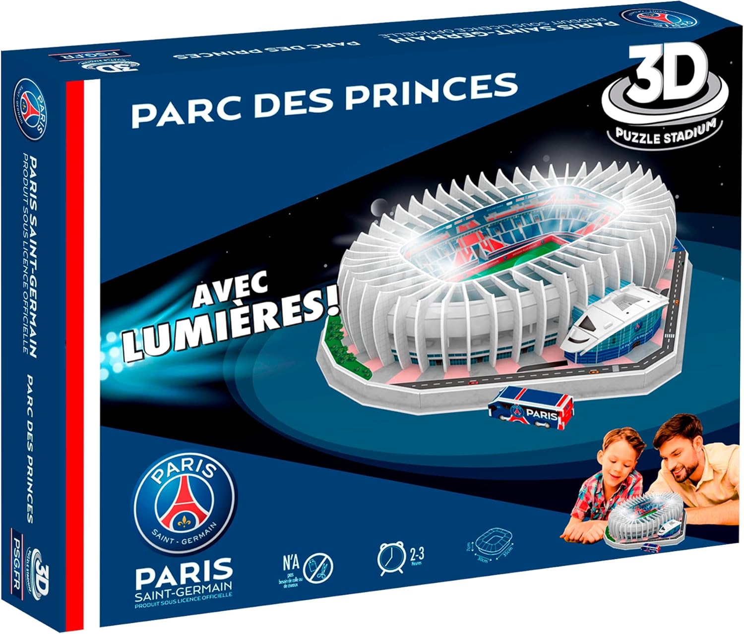 Thumbnail 2 de Megableu Puzzle 3D Parco dei Principi con luci LED e stadio PSG (111 pezzi, da montare)