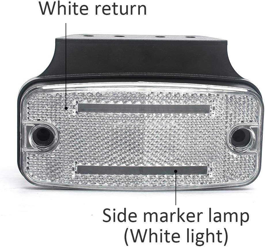 Detalle de DARKGUARD 2 x LED Front Position Light – White Marker for Trailers, Trucks and Caravans