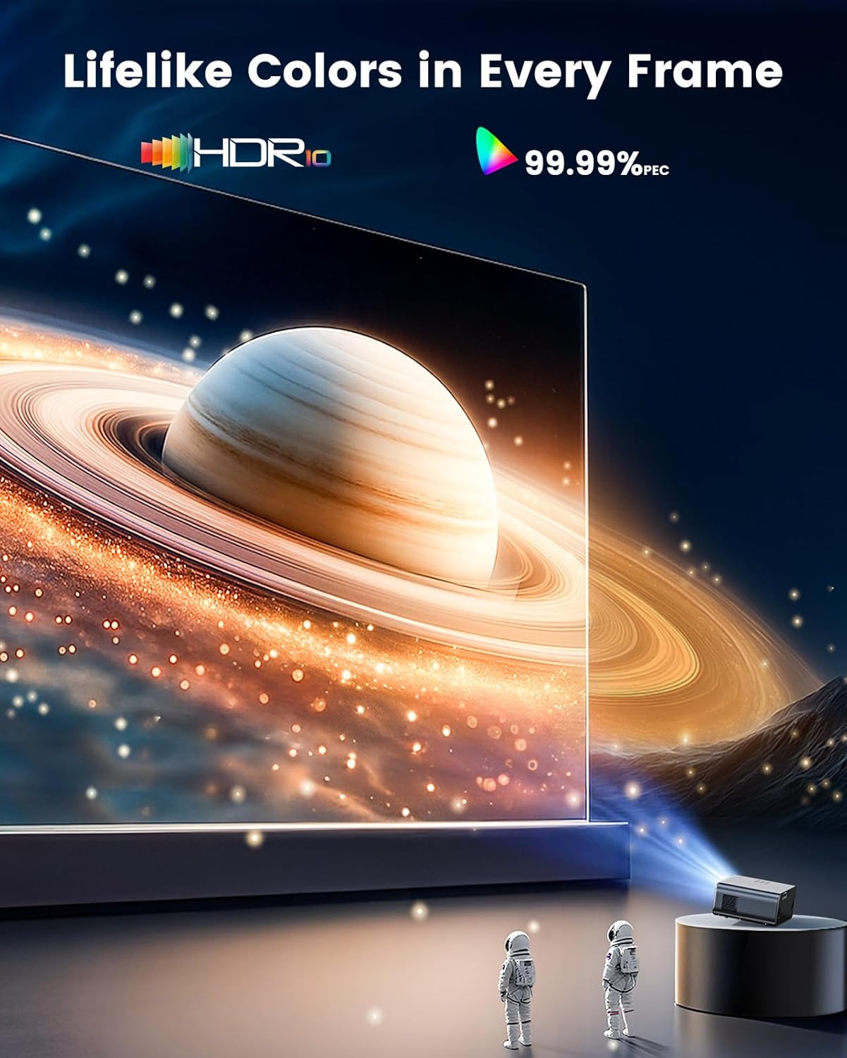 Thumbnail 3 de Wimius Proiettore 4K con Google TV, 1100 ANSI e HDR10 (G1) – Auto Focus e Keystone 6D, Bluetooth 5.4