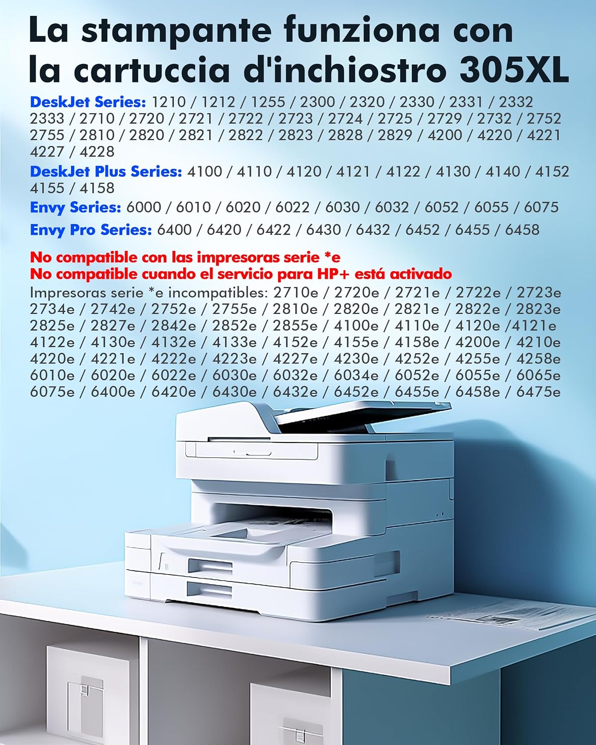 Detalle de Heroil 305XL Nero: Cartucce d'Inchiostro Sostituzione per HP 305XL (2-Pack)