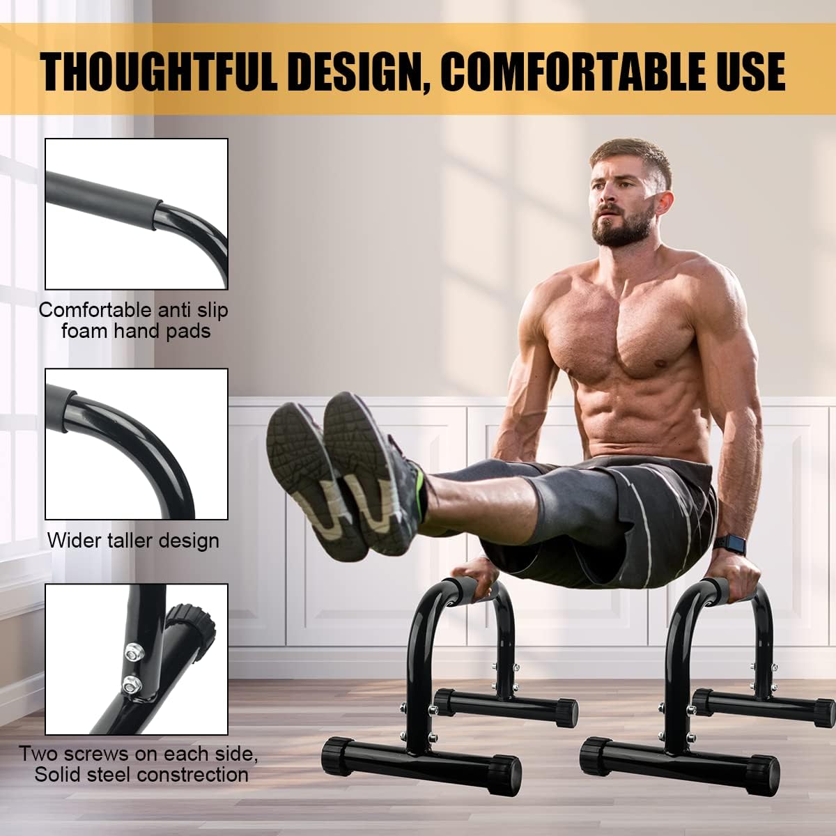 Thumbnail 5 de AmazeFan Parallettes Bars 17×10×10in Calisthenics Equipment 🏋