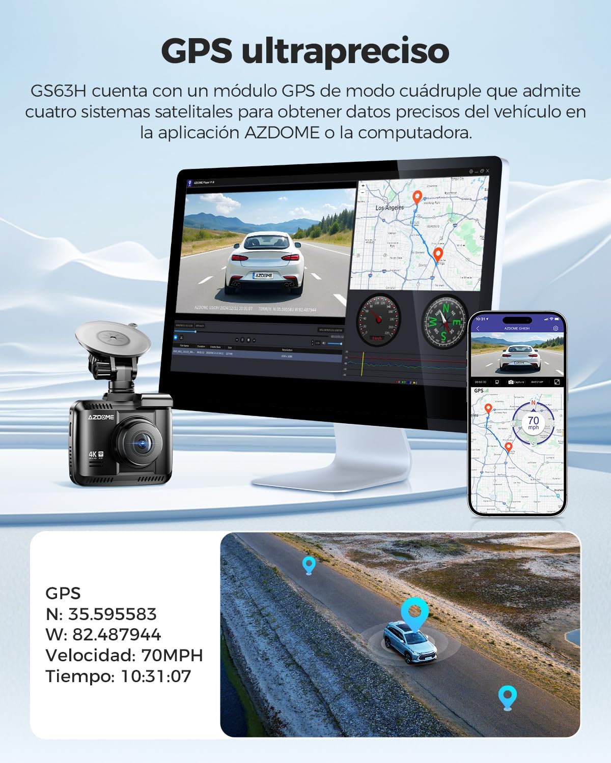 Thumbnail 4 de AZDOME GS63H Dashcam 4K 170°