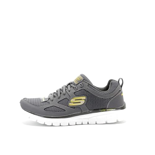 Detalle de Skechers Burns- Agoura Uomo Scarpe da ginnastica: stile e comodità con tomaia in pelle e inserti in rete