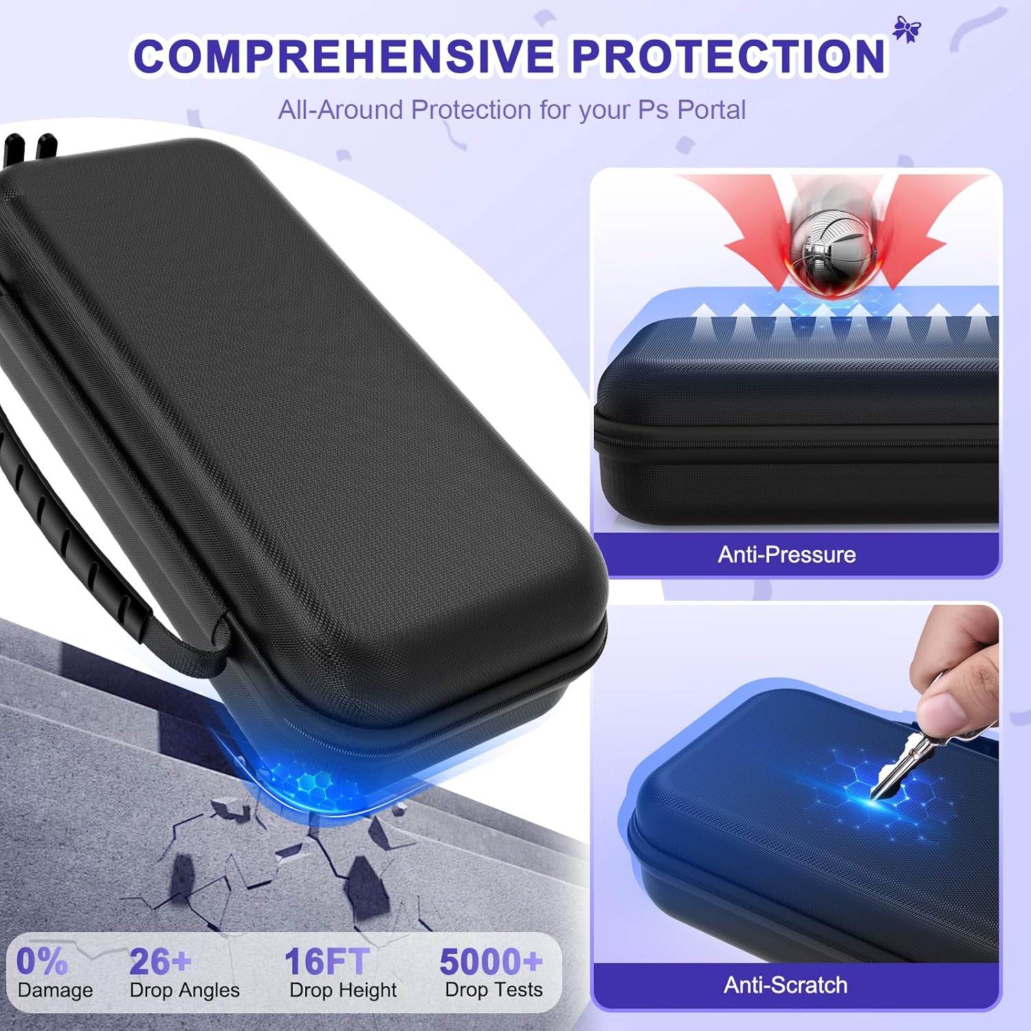 Thumbnail 3 de FYOUNG 14 in 1 Accessories Bundle for PlayStation Portal – Carrying Case, Magnetic Charger Dock, Screen Protectors & More