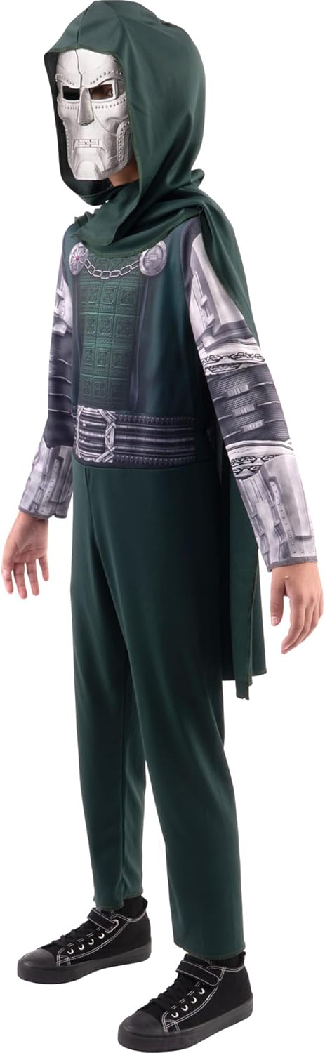 Thumbnail 6 de MARVEL Doctor Doom Youth Costume with Printed Jumpsuit and Plastic Mask