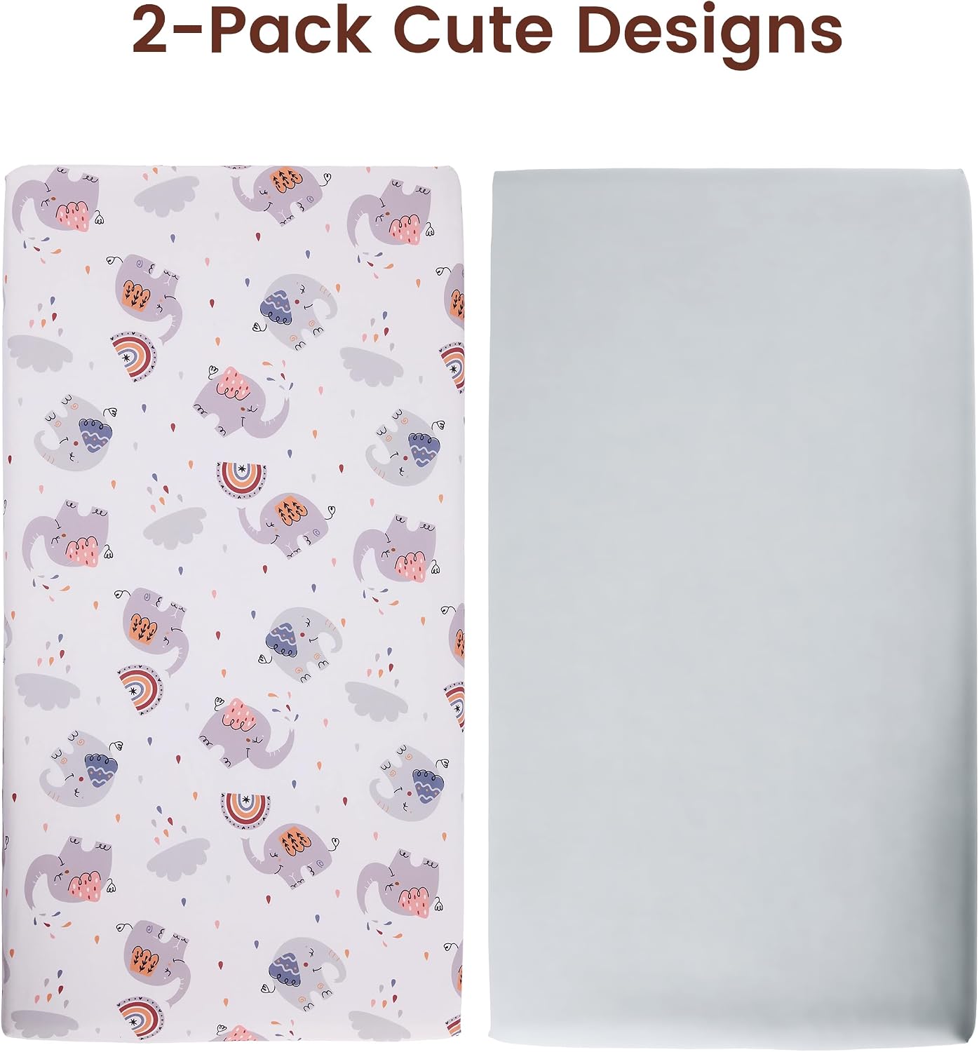 Thumbnail 6 de VivaCozy Crib Sheets, 52x28 Inch
