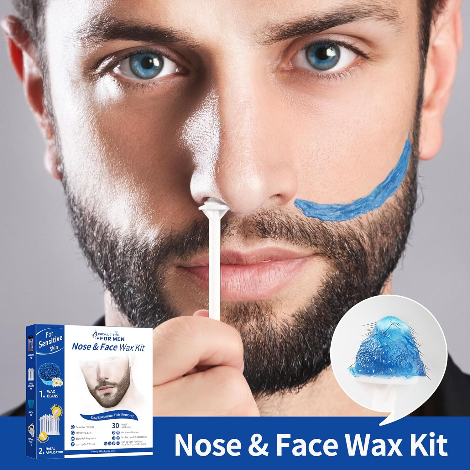 Thumbnail 1 de Kit ceretta per naso e orecchie Nose Wax da 50 g con coppetta in silicone e applicatori