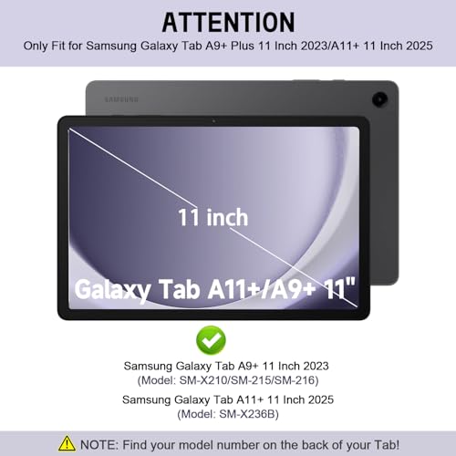 Detalle de SINSO Galaxy Tab A9 Plus Case 11 Inch 2023 (SM-X210/X216/X218N) – Shockproof with 360° Stand
