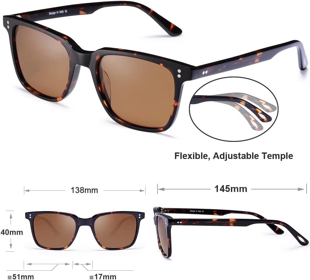 Detalle de CARFIA Retro Polarised Sunglasses for Women with UV400 Protection