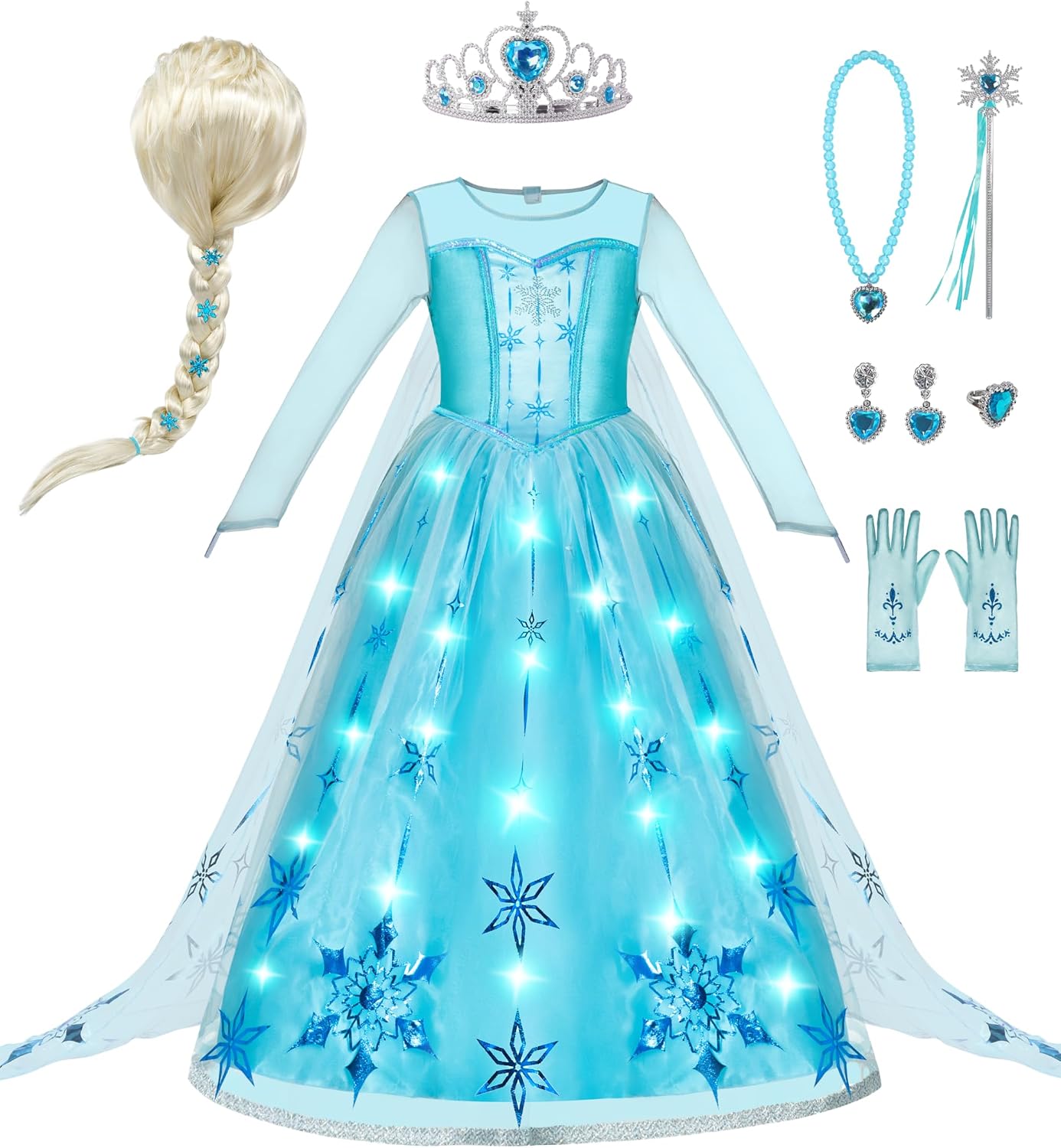 Detalle de Spooktacular Creations Ice Princess Dress 8pc