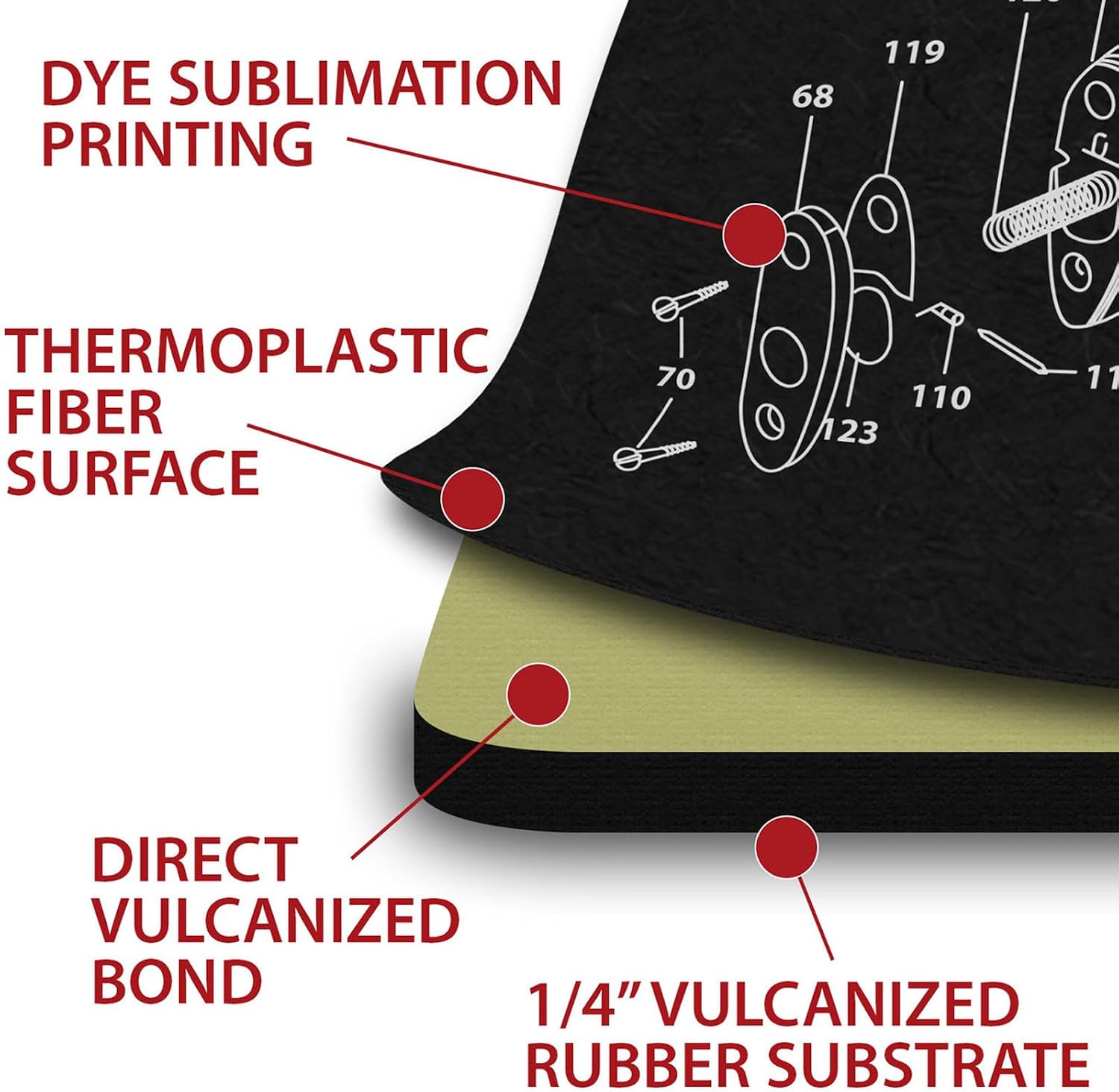 Thumbnail 2 de TekMat TEK-R20-GLOCK-G5 Ultra Handgun Cleaning Mat, 20" x 15", 1/4" Thick