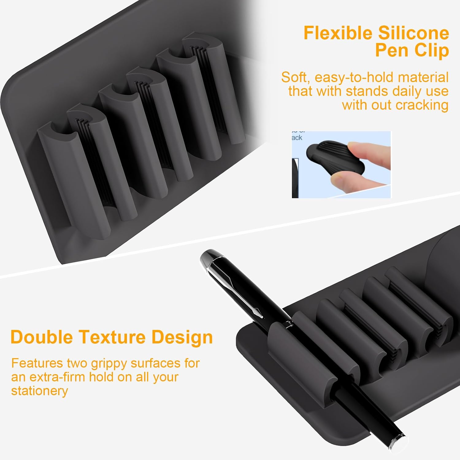 Detalle de Adhesive Pen Holder, Silicone