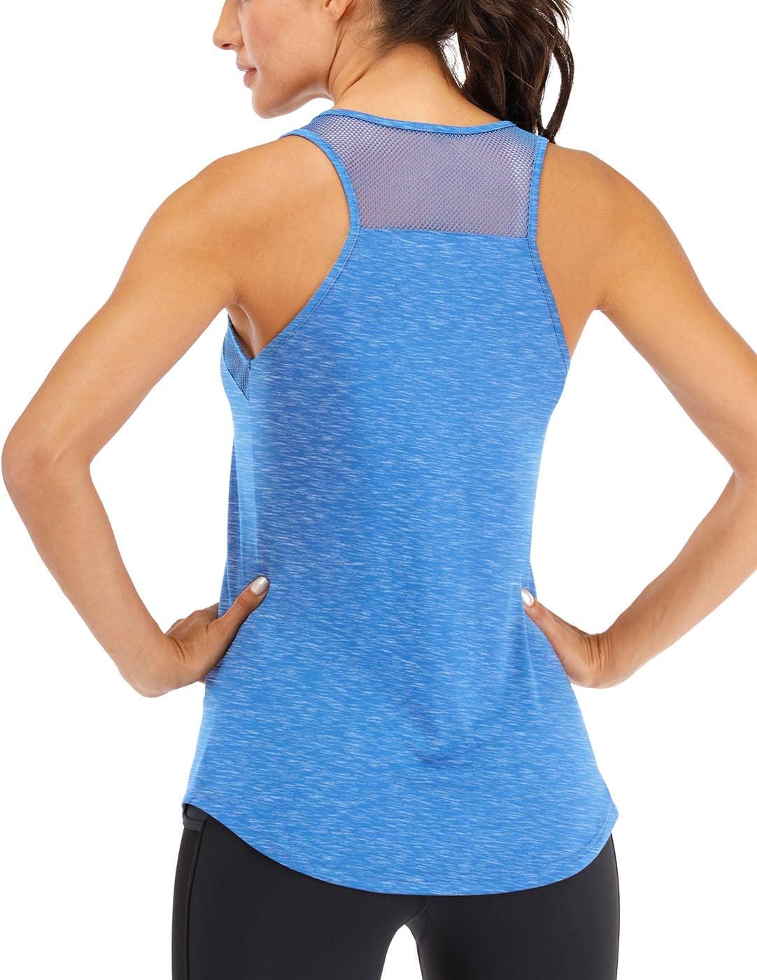Detalle de ICTIVE Débardeur Sport Femme Maille Respirante – Dos croisé, léger et confortable pour running et musculation