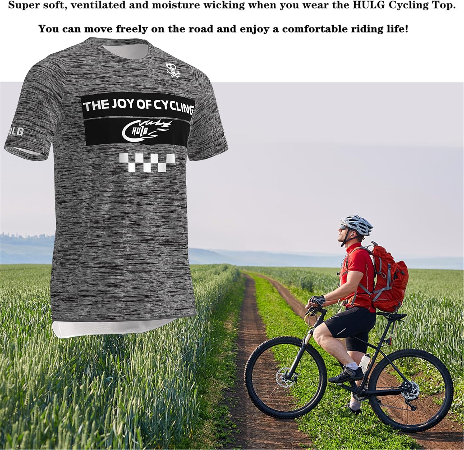 Thumbnail 3 de HULG MTB Trikot Herren – Leichtes Kurzarm-Top für MTB, Motocross und BMX