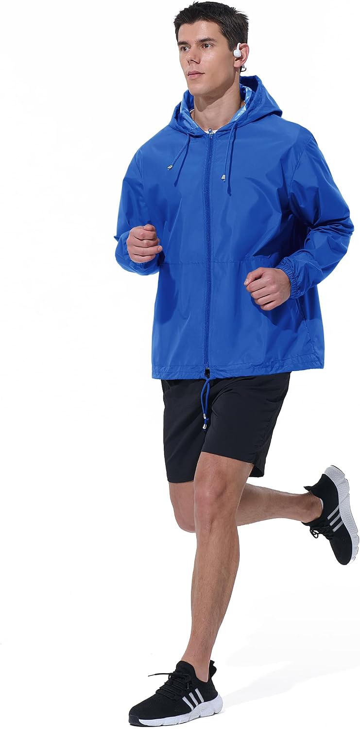 Thumbnail 5 de UIQUR Men's Packable Rain Jacket with Adjustable Hood, Waterproof Windbreaker