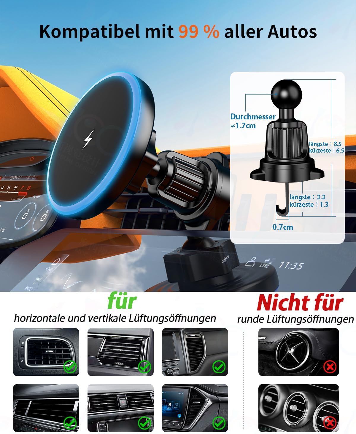 Detalle 2 de Magsafe Autohalterung 15W für iPhone