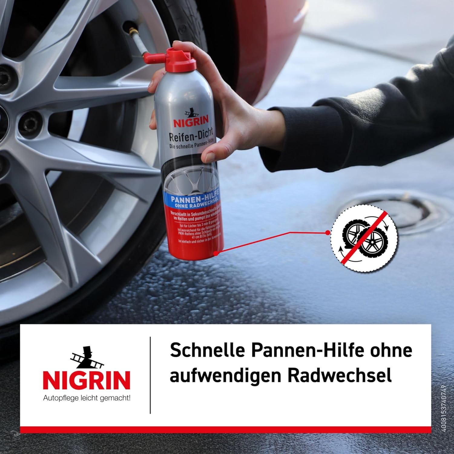 Detalle 2 de NIGRIN Reifendicht 500 ml