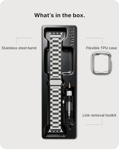 Detalle 2 de Fullmosa correa metálica para Apple Watch de 38, 40 y 41 mm, acero inoxidable