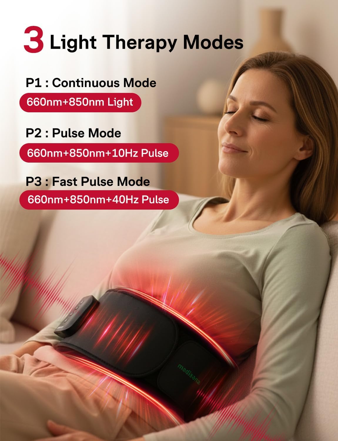 Thumbnail 3 de Medisana Red Light Therapy Belt, 5000mAh