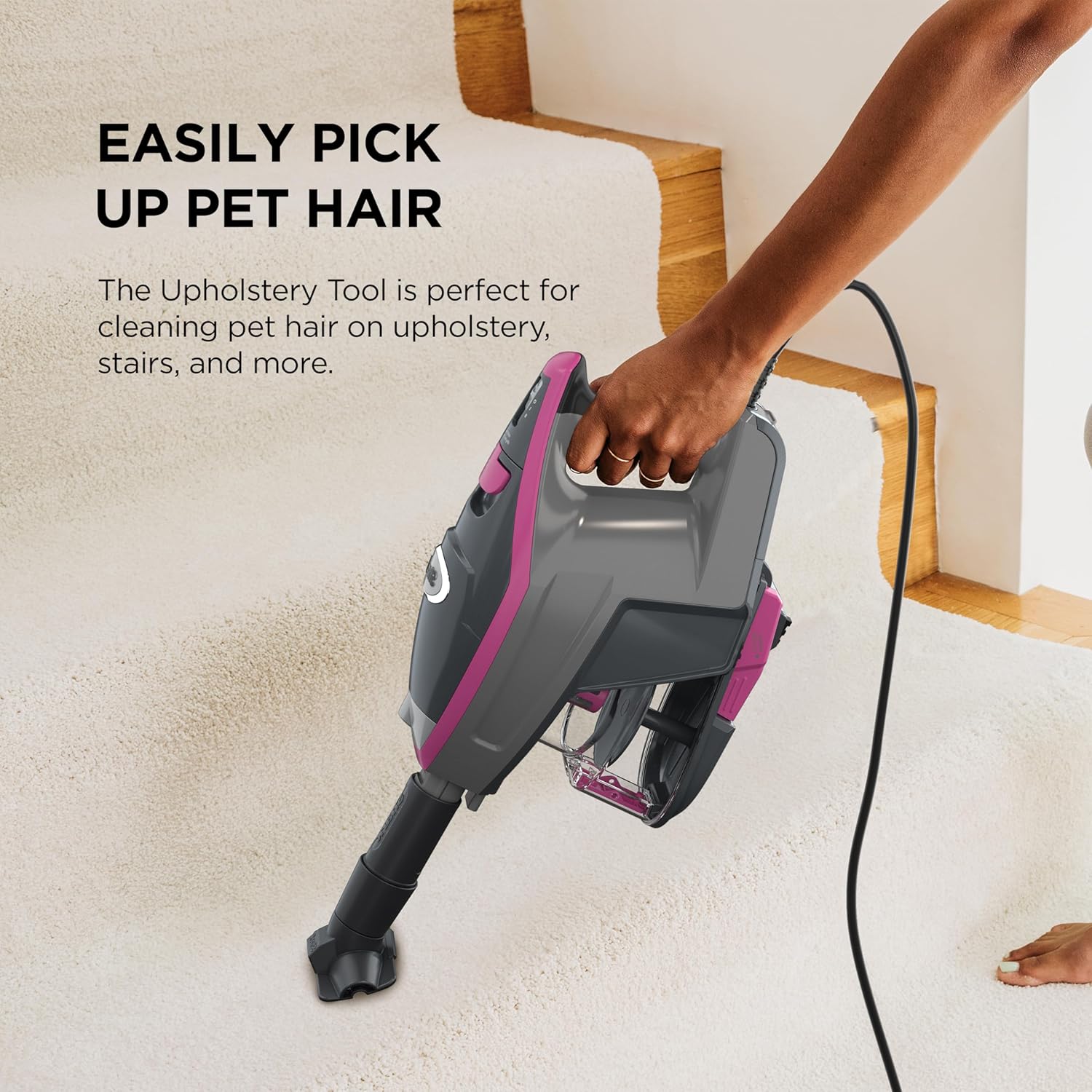 Thumbnail 4 de Shark HV371 Rocket Pro DLX Corded Stick Vacuum with Removable Hand Vacuum (XL Cup) in Fuchsia