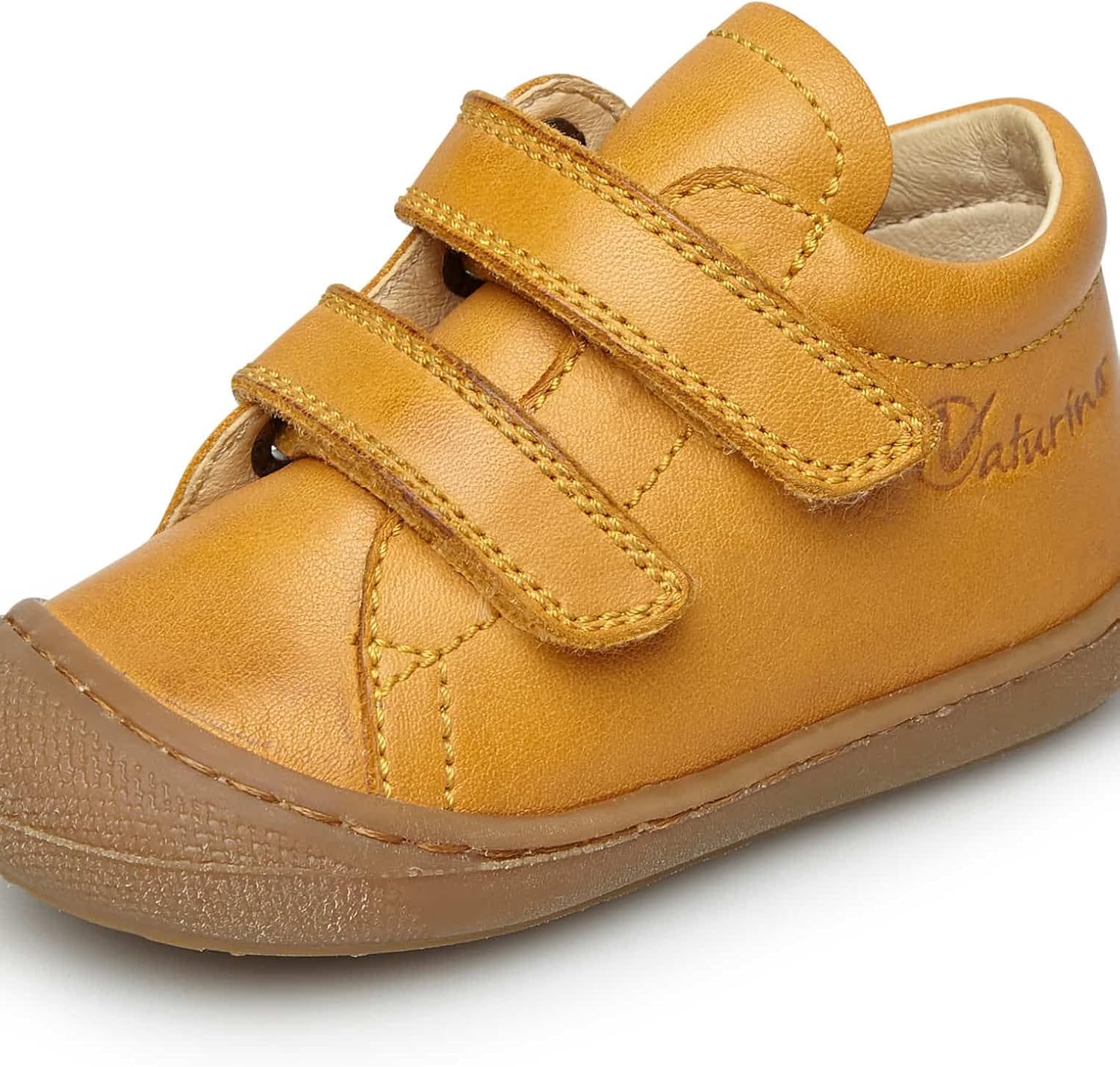 Detalle de Naturino Scarpine Primi Passi in Suede: scarpine in pelle con chiusura a strappo, suola gomma