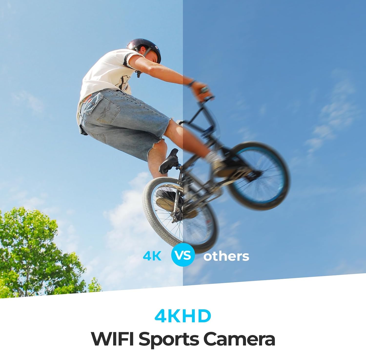 Detalle 2 de Camlance Action Cam 4K 60 fps con scheda SD 64 GB e videocamera subacquea impermeabile 40 m