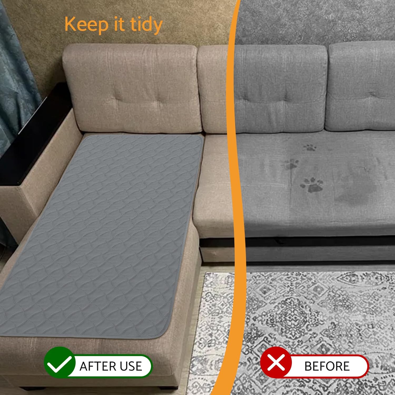 Thumbnail 5 de Maxetodo Coperta impermeabile per cani 60 x 80 cm antigraffio con retro antiscivolo, lavabile