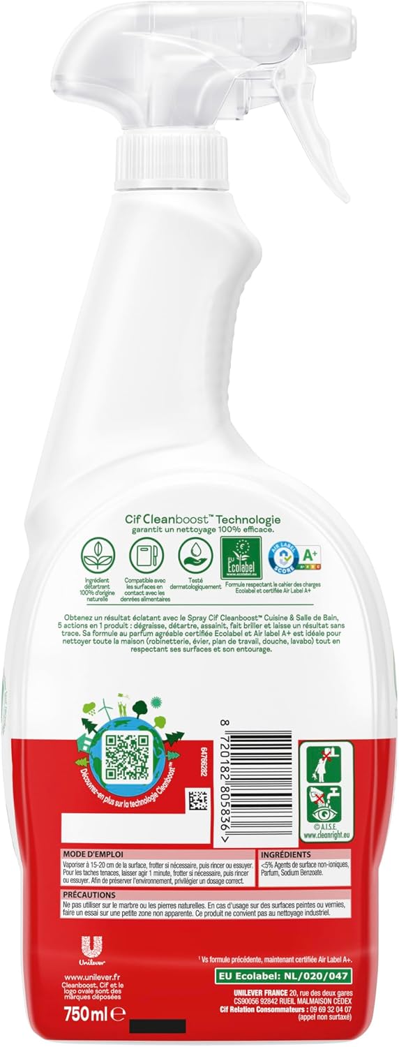 Detalle 1 de CIF Spray nettoyant 5 en 1 750 ml